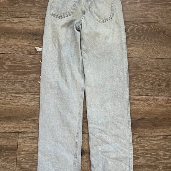 PacSun 90s Boyfriend Distressed Light Wash Denim Jeans Size 22 - Picture 8 of 16